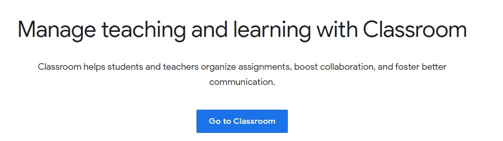 In www.google classroom sign